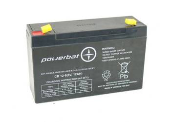Akumulator żelowy POWERBAT CB 12-6 6V 12Ah HALLERA 4