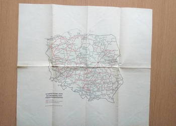 Dwustronna mapa sieci autobusowych 1967r.