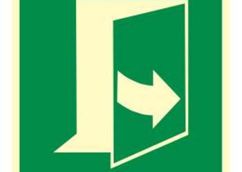 Naklejka BHP Ciągnąć z lewej, aby otworzyć AE057