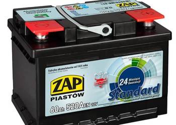 Akumulator ZAP Standard 60Ah 520A wysoka PRAWY PLUS