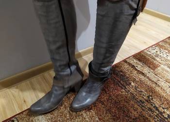 Buty  szare kozaki rozm.41 cm -45 zł