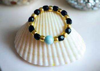 Pierścionek z Howlitem turkusowym