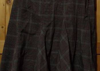 Spódnica plisowana w kratkę brązowa M L 38 40 wysyłka