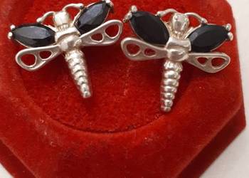 Kolczyki srebrne ważki