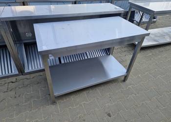 STÓŁ GASTRONOMICZNY CENTRALNY Z PÓŁKĄ 120/60/85