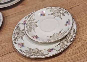 Zestaw porcelana talerz i podstawek