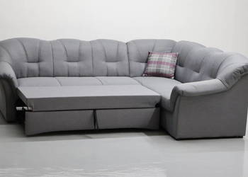 TRZ DESIGN NAROŻNIK funkcja spania kanapa, rogówka szara tkanina