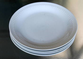 Białe talerze deserowy 18,5 cm 4 sztuki porcelana