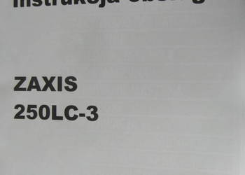 dtr instrukcja obsługi koparka hitachi zaxis 250LC-3 i inne