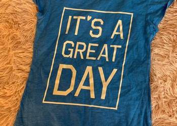T-shirt / koszulka - It's a great day - H&M - JAK NOWA!