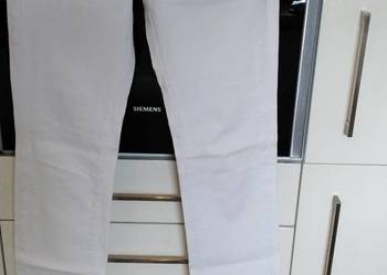 Spodnie Białe Jeans Damskie  Cath One rozm S/M Rurki Niższy Stan