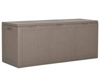 vidaXL Skrzynia ogrodowa, 270 L, brązowa, rattan PP(SKU151232) vidaXL Skrzynia ogrodowa, 270 L, brązowa, rattan PP(SKU151232)