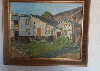 Obraz stary olejny ręcznie malowany