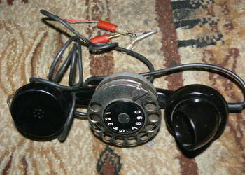 Stara zabytkowa słuchawka montera z tarczą piękny stan