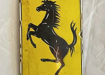 Emaliowana Tabliczka Ferrari Cavallino Rampante 10×20 cm Retro Vintage