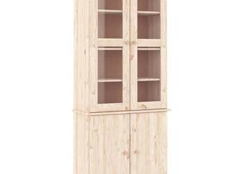 vidaXL Witryna ALTA, 77x35x186,5 cm, lite drewno sosnowe(SKU:353949)