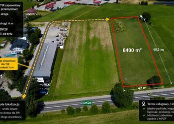 TEREN INWESTYCYJNY 6400 m² PRZY DK28 – JUSZCZYN
