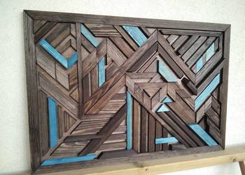 Obraz 3D mozaika z drewna przestrzenny 77x53 cm