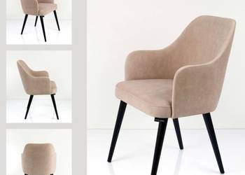 Krzesło DELUXE prosto od producenta KR-9 Beż EMRA WOOD