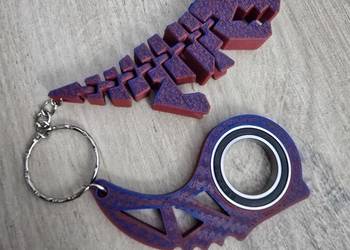 Keyspinner + Rex 2w1 TikTok 3D - KeyRambit KeyFlipper 3D Fidget Keychain