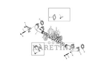 John Deere 9470RX - Kolektor wydechowy R518437 (Silnik)