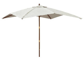 Parasol ogrodowy na drewnianym słupku piaskowy 300x300x273 cm WM-363191