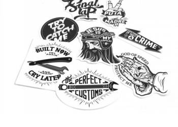 Zestaw naklejek Cafe Racer Bobber Trucker Custom