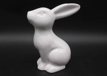 Ceramiczna Figurka Zająca / Królika – Biała