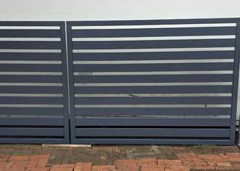 Brama palisadowa 2 skrzydłowa , profil 100x20, furtka, słupki, ogrodzenie