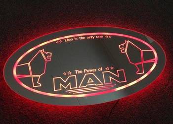 MAN LED mirror 60x30cm 24v multicolor, 3m cable lenght + ciggarete lighter…