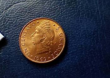 Stare monety 1 cent 1969 FAO Dominikana