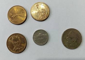 Monety dolar libery abraham lincoln george washington