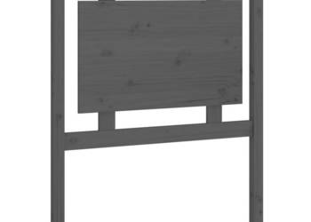Wezgłowie łóżka szare 805x4x100 cm lite drewno sosnowe WM-817917