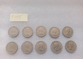 Six Pence zestaw starych monet angielskich