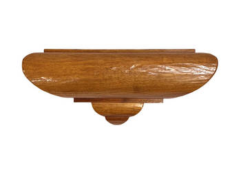 Solidna Drewniana Półka, Konsola Ścienna, Akacja Art Deco, Francja 1930