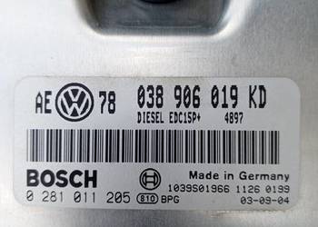 Sterownik silnika Passat B5 Audi 1.9 038 906 019 KD