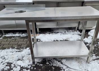 Stół Gastronomiczny Z Dziurą Na Odpady 140/50/85 M 573.