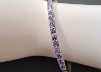 Srebrna bransoletka z tanzanitami