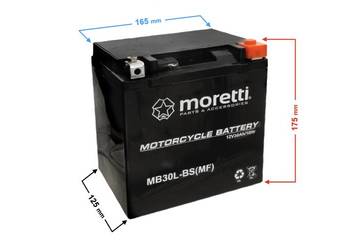 Akumulator Motocyklowy AGM MB30L-BS 30Ah 300A P+