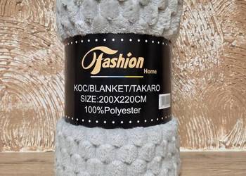 Koc Tłoczony 200x220cm Szary