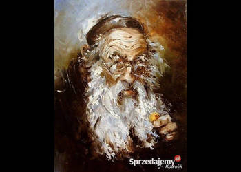 Kowalik - Żyd z pieniążkiem na szczęście IV - 30x40cm Obraz Olejny