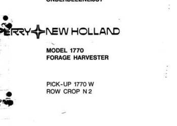 New Holland 1770 sieczkarnia katalog części zamiennych