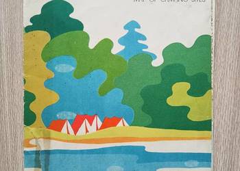 Poland Map of Camping Sites mapa turystyczna Polski PPWK PRL