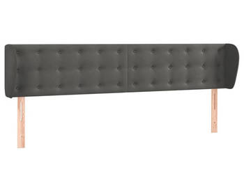 Zagłówek uszak ciemnoszary 183x23x78/88 cm aksamitny WM-3117639