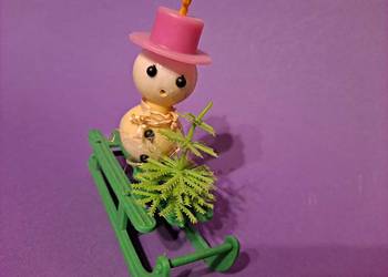 Ozdoba na choinkę PRL vintage Bałwan