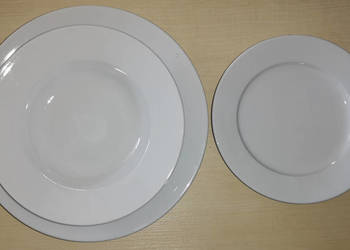 Zestaw talerzy Isabell z bialej porcelany