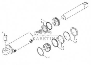 New Holland T6090 Reman-silownik hydr double acting, 63.5mm rod, 260.4mm s…