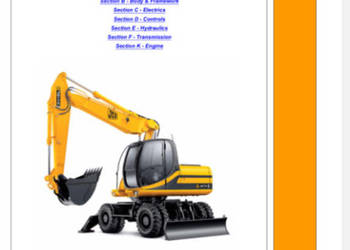 JCB JS130W JS145W JS160W JS175W instrukcja napraw