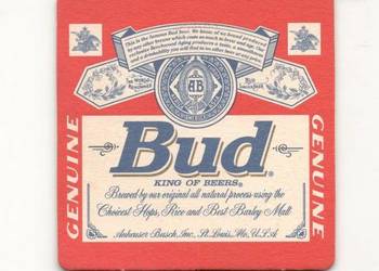 Bud - podstawka do piwa. Nr. 3.