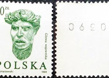 ZNACZKI POLSKIE rok 1989 Fi 3088 z numerem odwróconym 4 cyfry